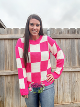 Load image into Gallery viewer, Paisley checkered sweater
