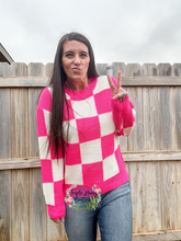Load image into Gallery viewer, Paisley checkered sweater
