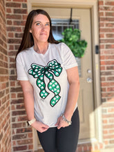 Load image into Gallery viewer, Shamrock bow tee
