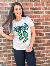 Load image into Gallery viewer, Shamrock bow tee
